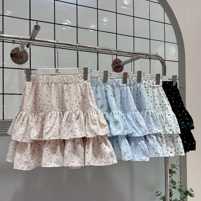 Pradap_brand:Bloomy Skirt กระโปรงระบาย 2 ชั้น