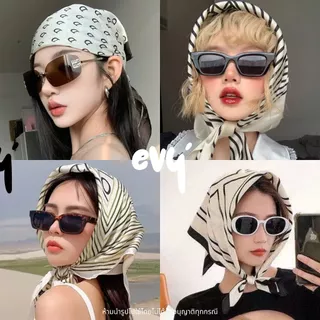 🔥พร้อมส่ง🔥 ผ้าโพกหัววินเทจ ผ้าคลุมหัว ผ้าพันคอซาติน【70x70 ซม】
