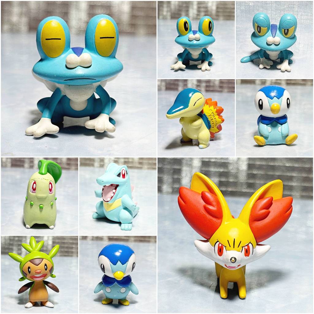 [ของแท้] [มือสอง] ชุดที่ 2 Pokemon Monster Collection Figure Takara Tomy Mudkip Bulbvasaur Piplup