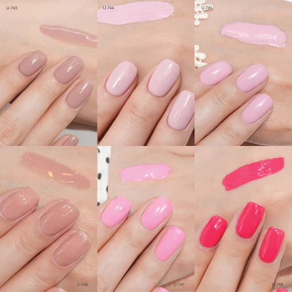 U-DELI สีทาเล็บกึ่งเจล (ไม่อบ) New Collection อ่อนโยน เหมาะกับผิวแพ้ง่าย ไร้กลิ่นฉุน U743-749