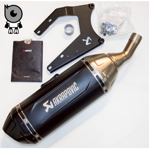 Akra - Slip on 2 o2 Black Euro5 plus ของแท้ สำหรับ VESPA SPRINT 150,GTS 300