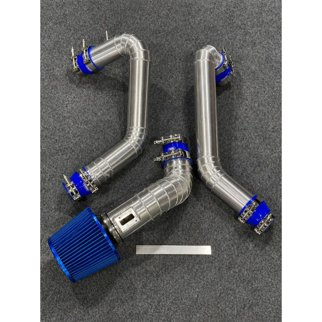 ท่ออินเตอร์ 3ท่อนกรองแต่ง all new d-max ปี2012-2019 เครื่อง2.5/3.0 กรองสีน้ำเงิน/ท่อยางสีน้ำเงิน