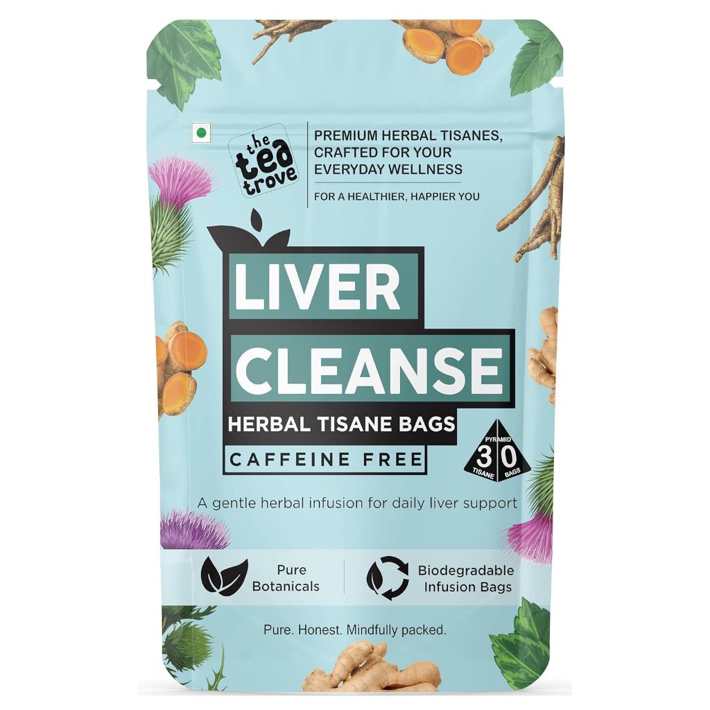 ชาสมุนไพร ดีท็อกซ์ตับ ออร์แกนิค | Organic Liver Cleanse Tea Bags | Fatty Liver Detox Herbal Tea | 30 ซองชา