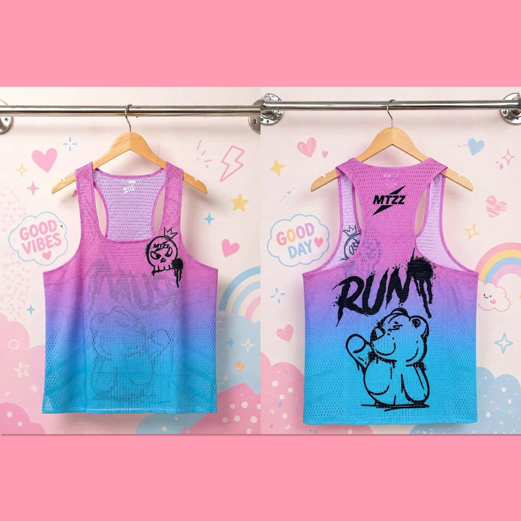MTZZ MAZZ เสื้อวิ่ง Elite Running Tank Top Unisex "Teddy Rush"