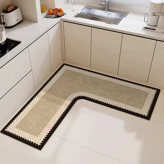 🏷️[Home] พรมห้องครัว พรมปูพื้น พรมเช็ดเท้าห้องน้ำ 100x100x45cm กันลื่น สไตล์ หนังPU-แห้งไว ซัพน้ำดี มินิมอล พรมยาง