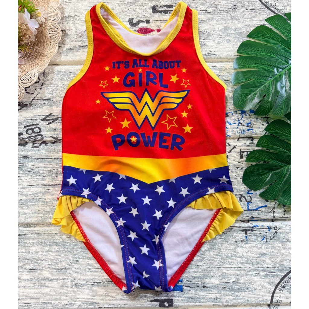 ชุดว่ายน้ำวันพีซเด็ก2-3ปี/wonder woman