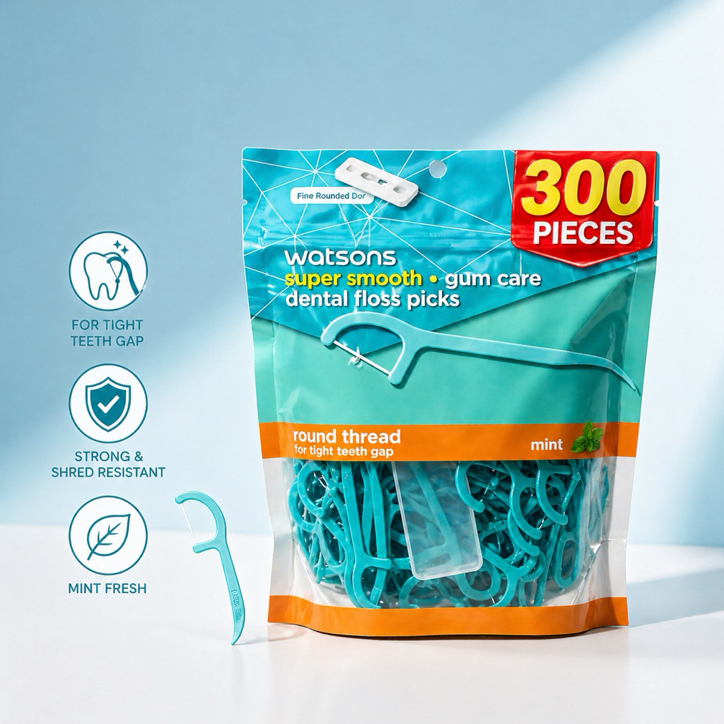 ส่งฟรี 🧋ไหมขัดฟัน watsons แพค 300 ด้าม ไหมขัดฟัน