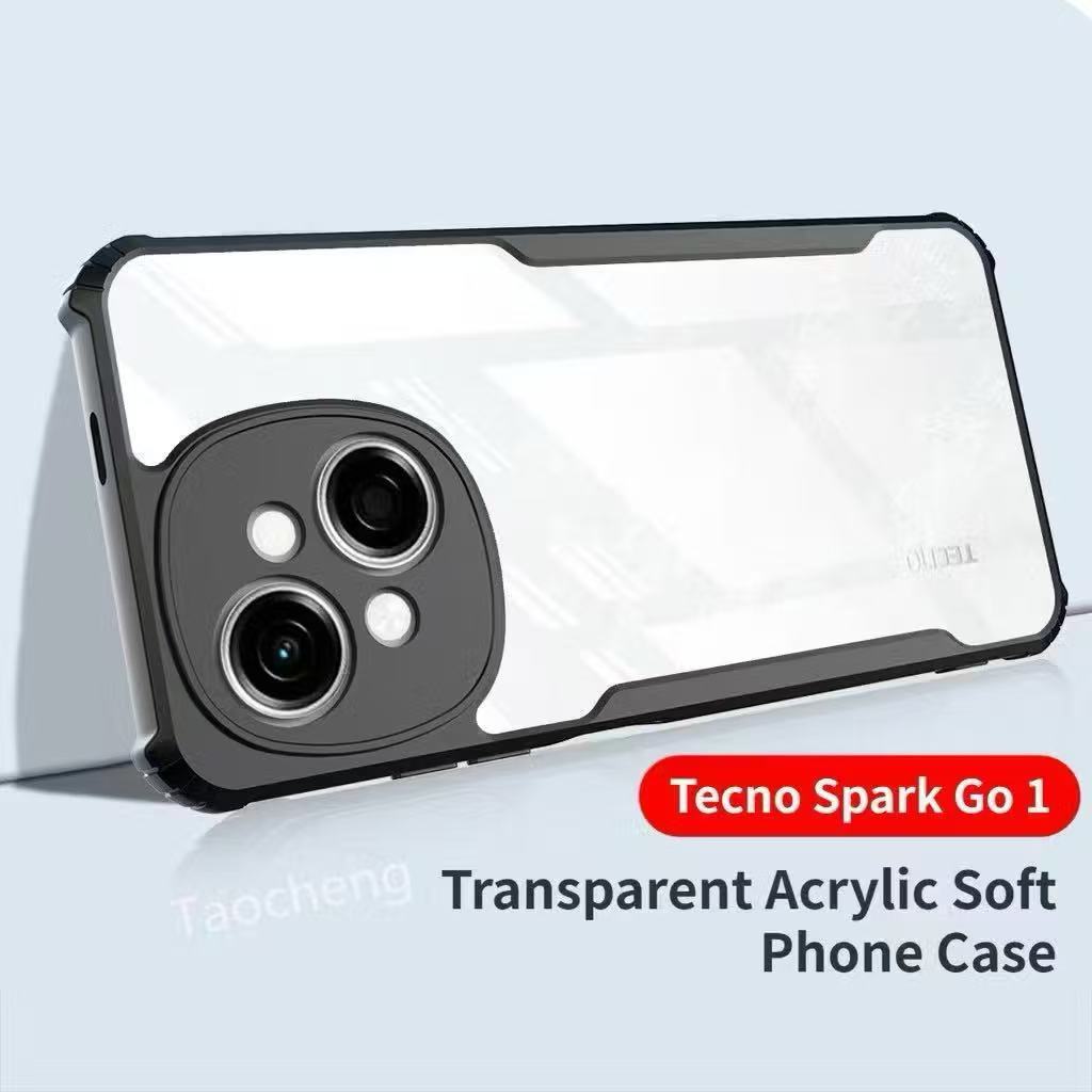 เคสกันรอยกล้อง PC+TPU สำหรับ TECNO Spark GO1 กันกระแทก เคสหลังใส