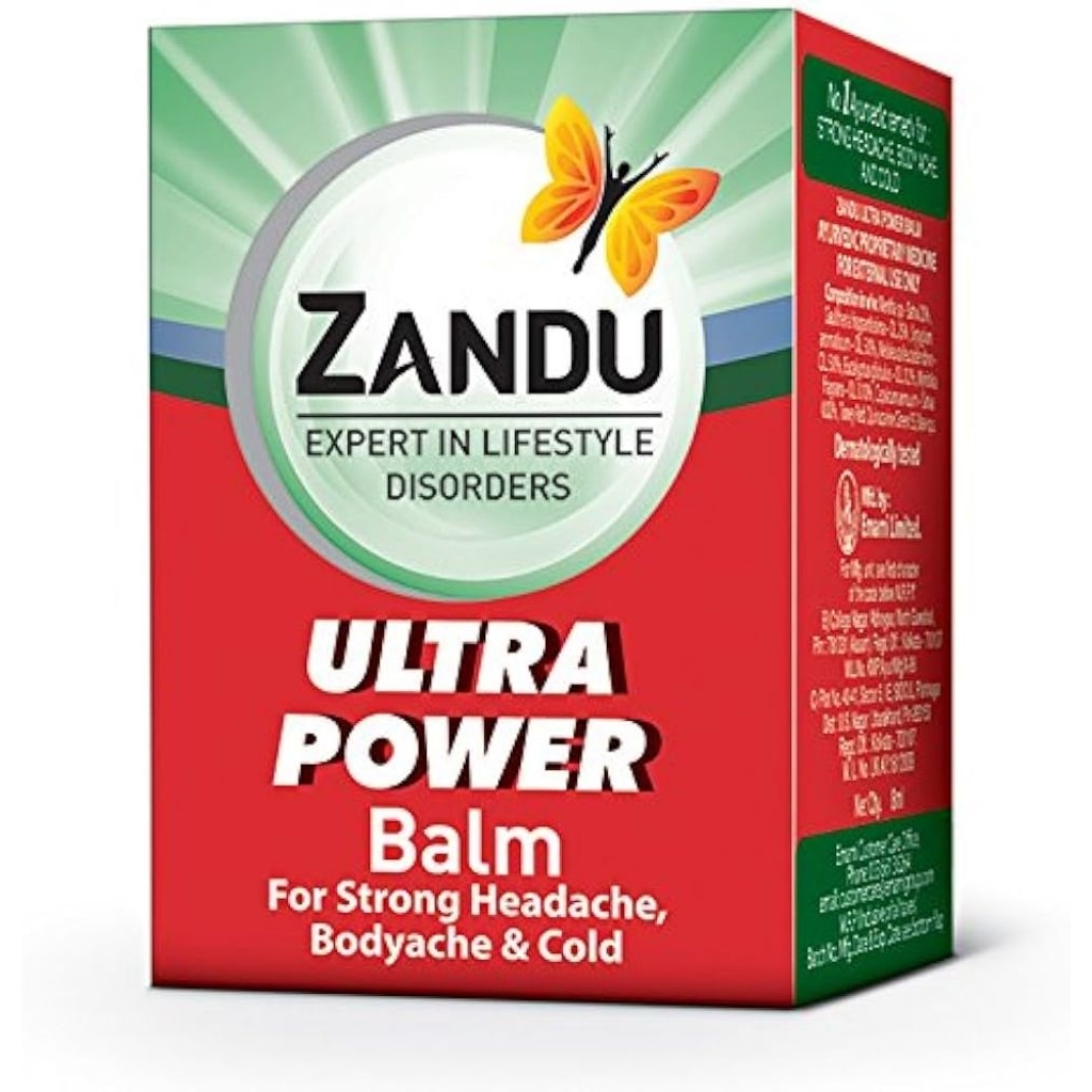 Zandu Ultra Power Balm บาล์มสมุนไพรสูตรเข้มข้นจากอินเดีย 9.6ml (หมดอายุ 09/2028)