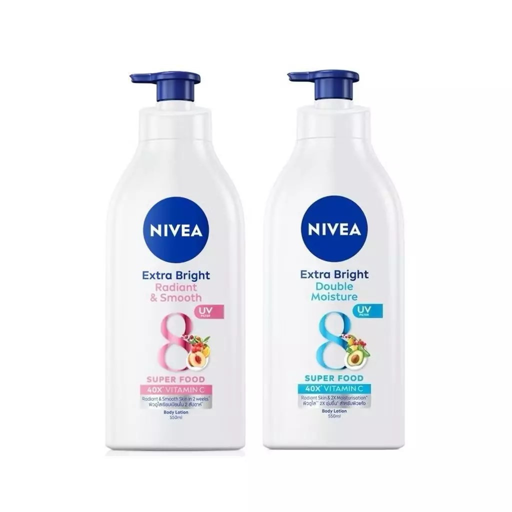 NIVEA นีเวีย เอ็กซ์ตร้าไบร์ โลชั่น ขวดหัวปั๊ม 550 มล. จำนวน 1 ขวด