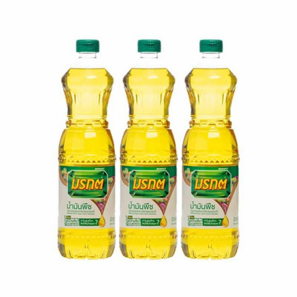 น้ำมันปาล์ม 3ขวด ตรามรกต ขนาดปริมาณขวดละ 1ลิตร