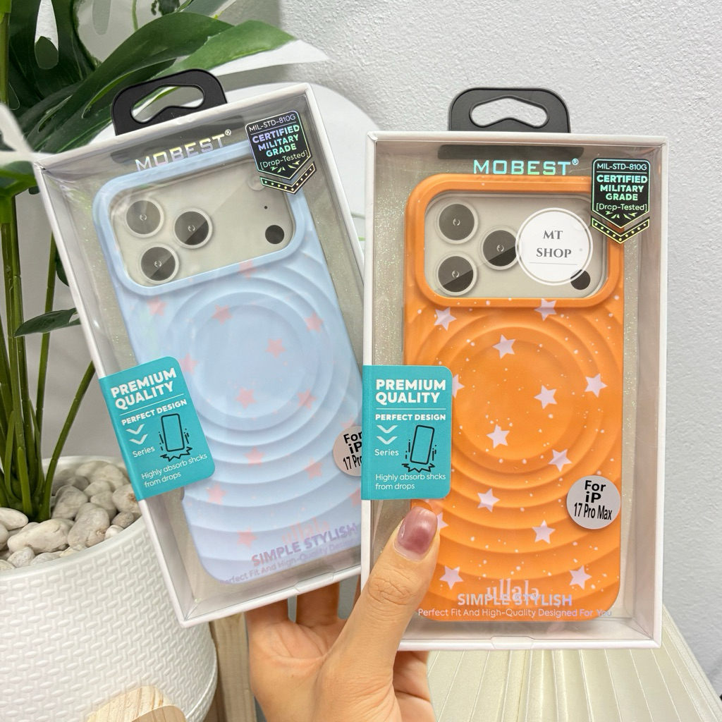 Caseเคสก้นหอยลายดาว มีแม่เหล็กรองรับการชาร์จไร้สาย สำหรับ13promax 14promax 15 15promax 16promax 17 17pro 17promax 18pro
