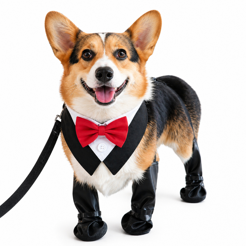สูทหมา Dog Tuxedo ปลอกคอสุนัข/แมว ผ้าพันคอหมา หมาใหญ่ใส่ได้ ใส่ออกงาน งานแต่ง วันเกิด ปรับรอบคอได้ พร้อมส่ง ราคา ถูกที่สุด ดีลบีเคเค แกลเลอรีภาพที่ 3