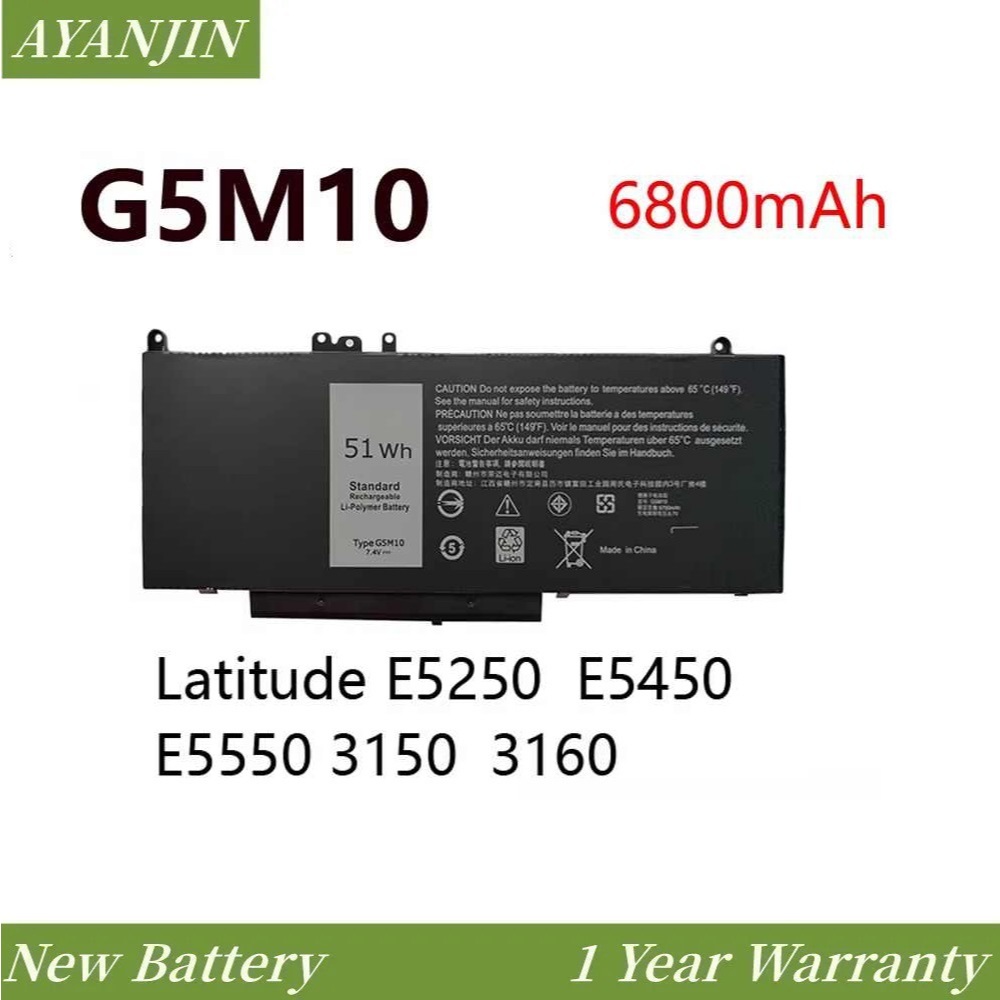 ใหม่เข้ากันได้ Laptop Battery G5M10 for Latitude E3450 E5450 E5470 E5550 R9XM9 0WYJC2 WYJC2 1KY05 8V5GX แบตเตอรี่
