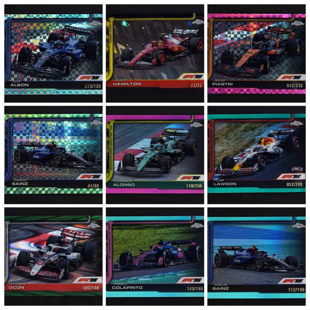 การ์ดฟอร์มูล่าวัน Topps Chrome Formula 1 F1 Cars Cards