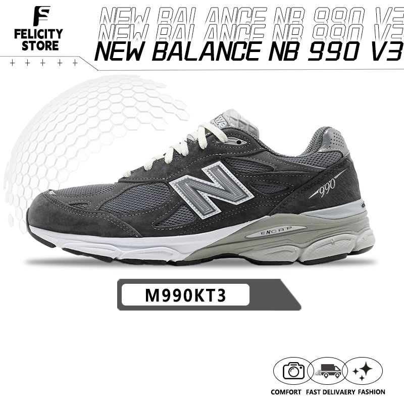 ของแท้ 100%▶ KITH x  New Balance NB 990 V3 รองเท้ากีฬา M990KT3 🍫