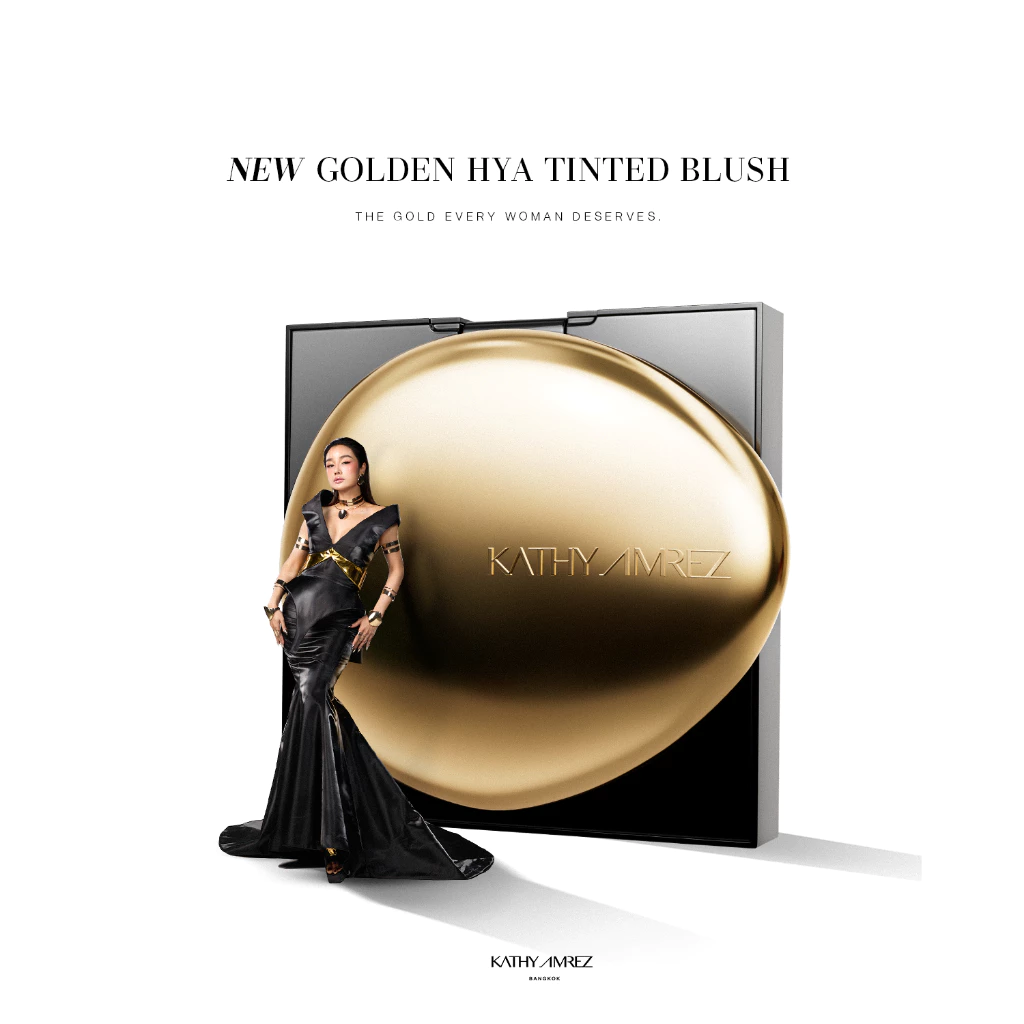 [1 แถม 1] บลัชทองคำ KATHY AMREZ GOLDEN HYA TINTED BLUSH แถมแปรงเทพมินิ thumbnail 10