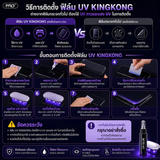 ฟิล์มกระจกUV จอโค้ง แสดงภาพคมชัด ปลดล็อกด้วยลายนิ้วมืออย่างรวดเร็ว สำหรับ S24utlra S23/22/21/20 Reno11 V30 V30PRO V25