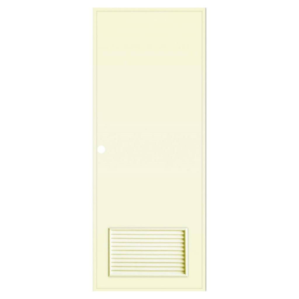 ประตู PVC POLY TIMBER U2 เกล็ด1/4 เจาะ70x200ซม. สีครีม