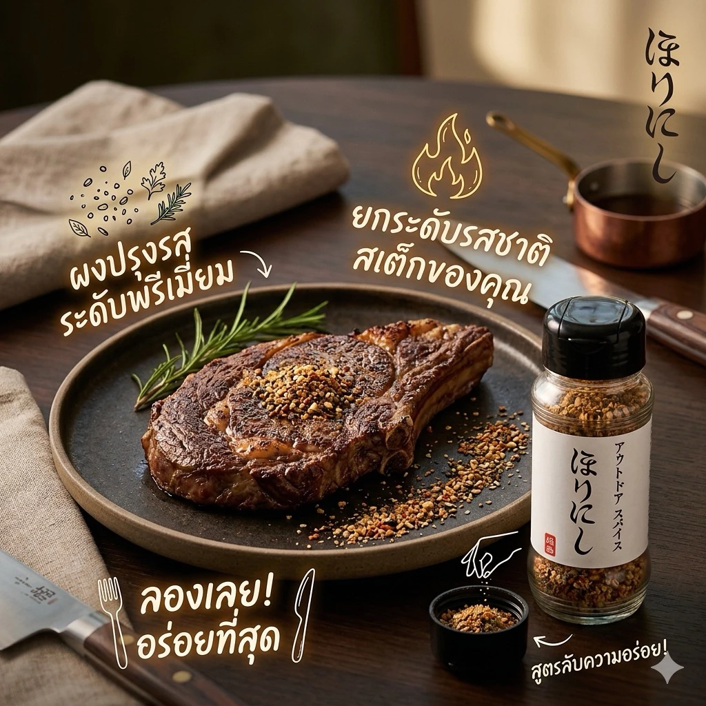 ‼️ร้านนี้ถูกที่สุด‼️HORINISHI OUTDOOR SPICE เครื่องปรุงรสอเนกประสงค์ระดับตำนาน ทำให้ได้รสชาติกลมกล่อม มีความหอมเป็นพิเศษ