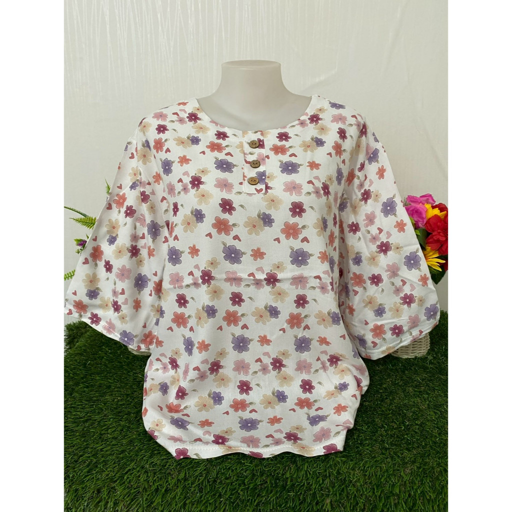 เสื้อสปัน เสื้อสาวอวบ ไซส์ใหญ่ ผ้าพริ้วใส่สบาย รับหน้าร้อน ผ้านิ่มใส่สบาย รุ่น1019