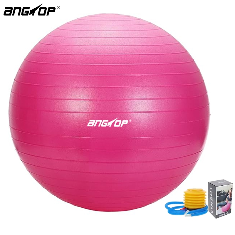 Angtop yoga ball วัสดุหยาบ 55-75cm วัสดุหนา กันการระเบิด ลูกบอลใหญ่  พร้อมที่สูบลม pilates ball