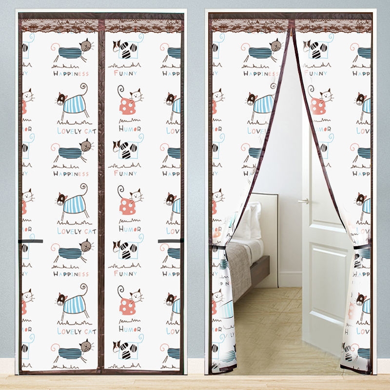 ม่านประตูเครื่องปรับอากาศ PVC ม่านประตู 90/120cm กันลมกลิ่น ม่านประตูกันน้ำ หน้าร้อน ม่านประตูแม่เหล็ก  ทั