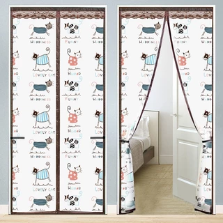 ม่านประตูเครื่องปรับอากาศ PVC ม่านประตู 90/120cm กันลมกลิ่น ม่านประตูกันน้ำ หน้าร้อน ม่านประตูแม่เหล็ก ทั