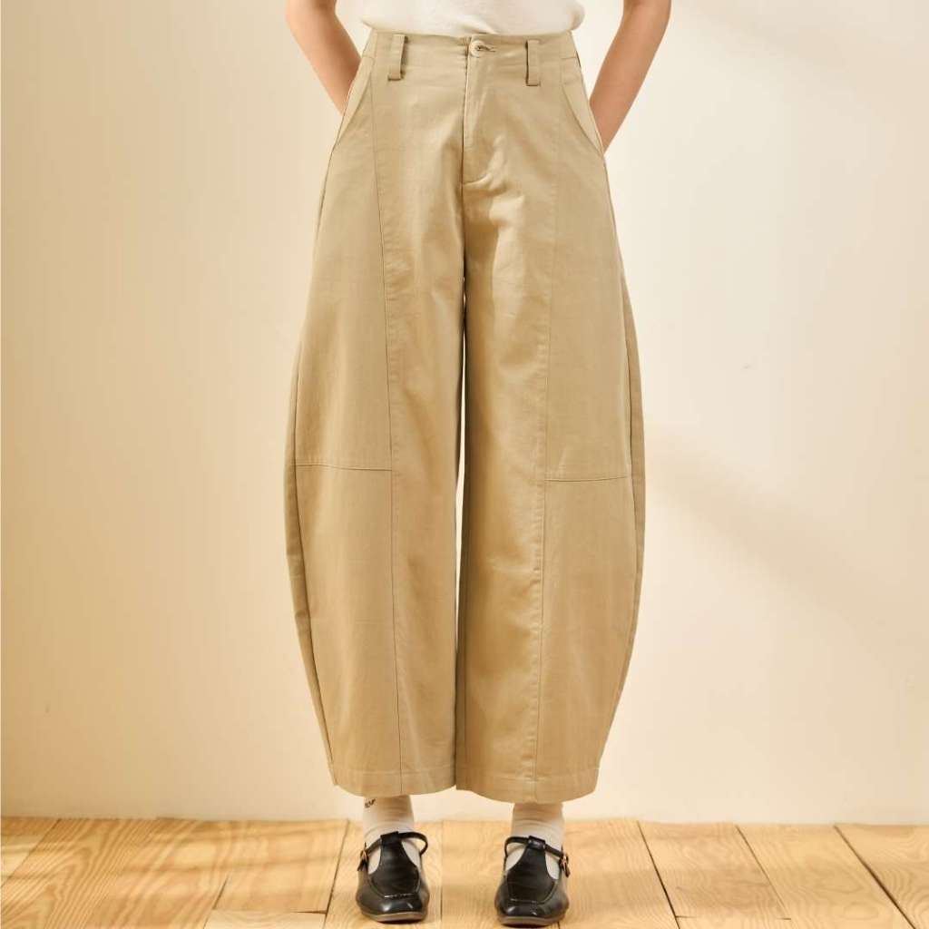avocado – Essence Trousers กางเกงทรงบาเรล เนื้อผ้า Cotton 100% I มีไซส์ S-XL ราคา ถูกที่สุด ดีลบีเคเค แกลเลอรีภาพที่ 3