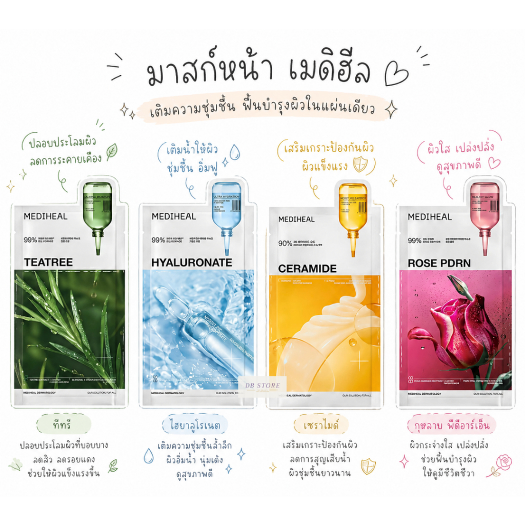 มาส์กหน้า Mediheal essential mask เมดิฮีล มาส์กอันดับ 1 จากเกาหลี