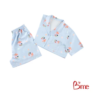 B'me ชุดนอนเสื้อแขนสั้นพร้อมกางเกงขาสั้น คอฮาวาย รุ่น ME8804 (New M.5) มี 4 สี สีชมพู สีเขียว สีเหลือง สีฟ้า