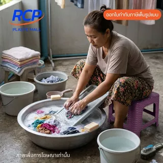RCP-( 1 ชิ้น) เก้าอี้พลาสติกลายหวาย ทรงเตี้ย No.996 ขนาด 26x30x24 ซม. มี 4 สี