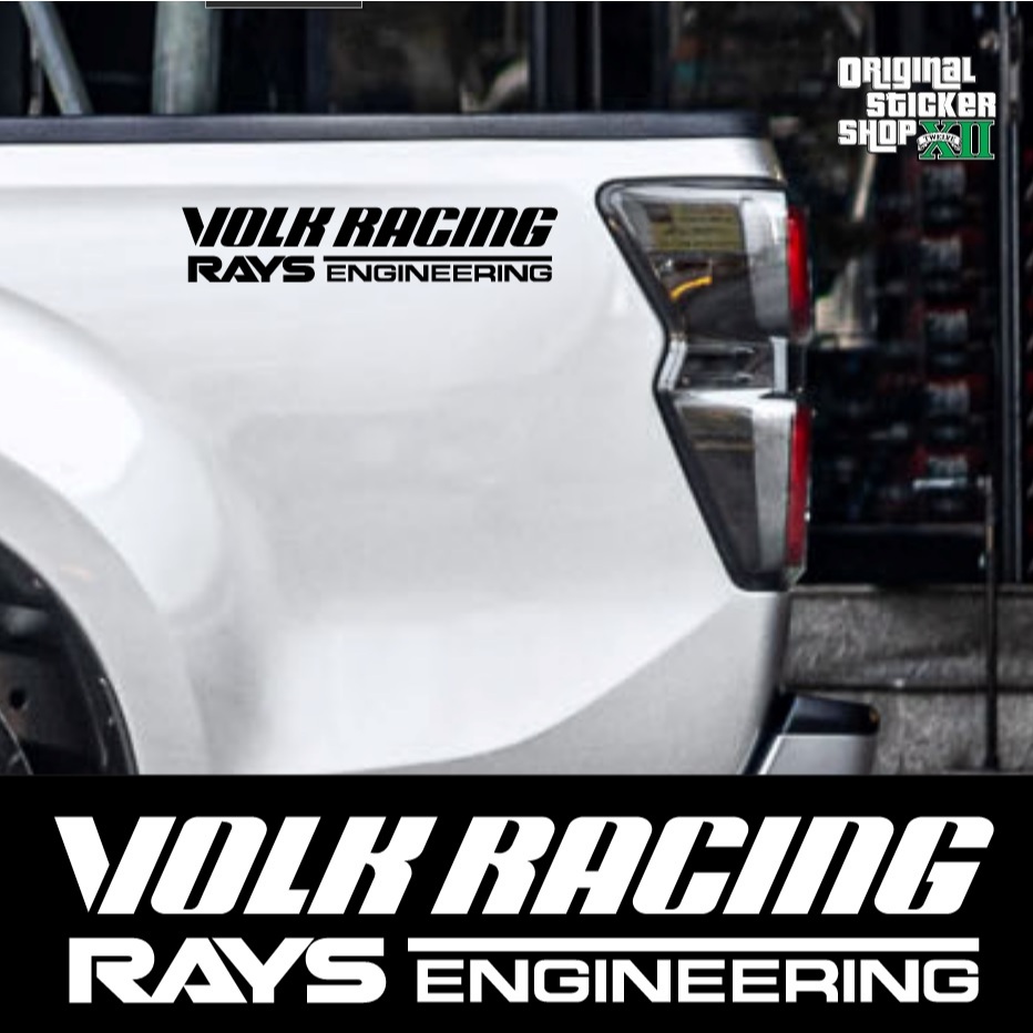 Sticker Volk Racing  #2 สติ๊กเกอร์ซิ่งติดข้างท้ายกระบะ  ทนแดด ทนฝน รถยนต์ Car รถจักร  (1คู่)