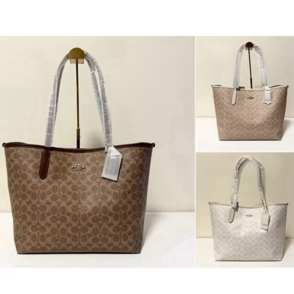 _^ ลดเพิ่มทุกวัน:โค้ดคุ้ม Xtra+ส่วนลดร้านค้า^_^ พร้อมส่งแท้ % New City Tote In Signature Canvas