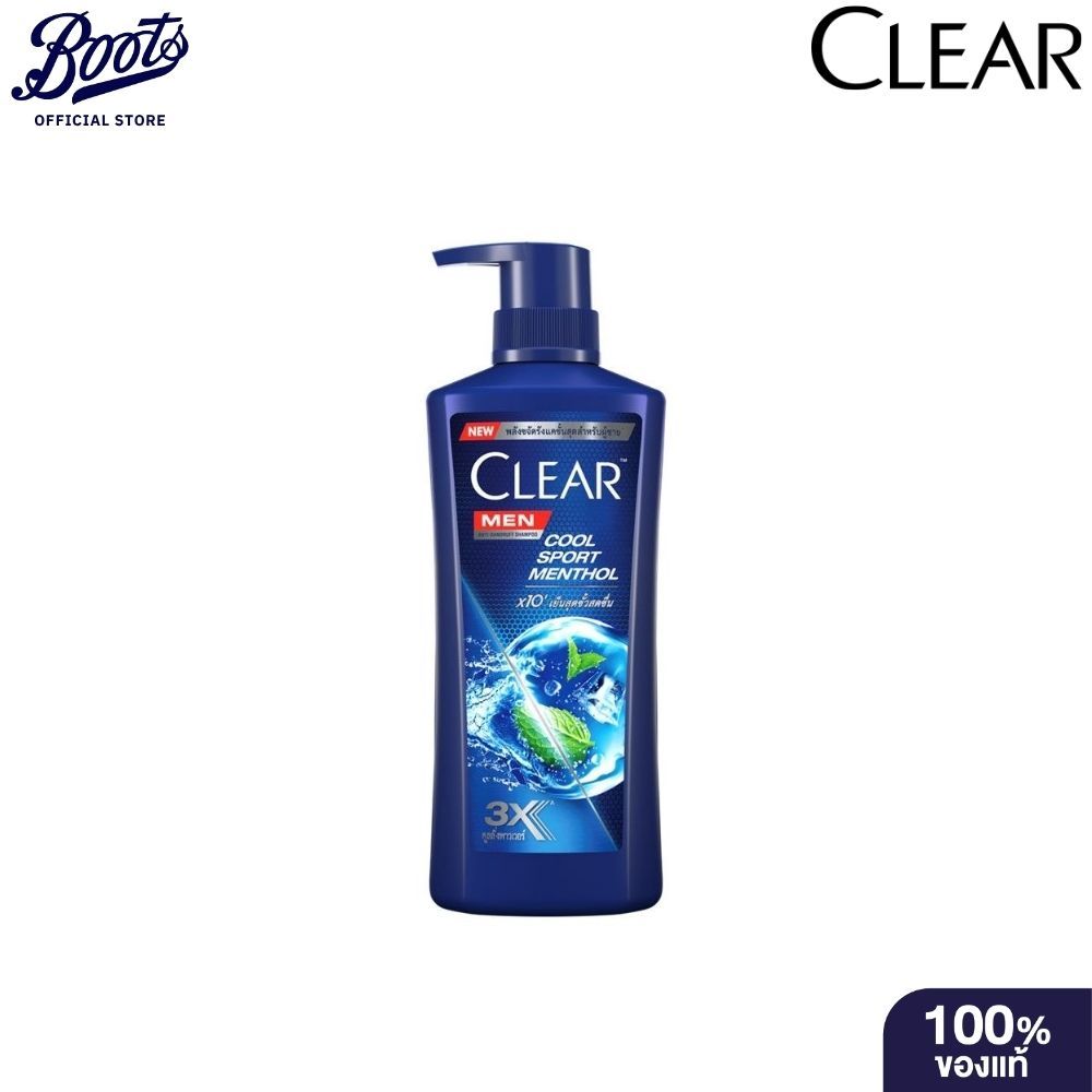 Clear Men Anti-Dandruff Shampoo Refreshing Itch Control 390 ML. เคลียร์ เมน แอนตี้แดนดรัฟ แชมพู รีเฟรชชิ่ง อิช คอนโทรล