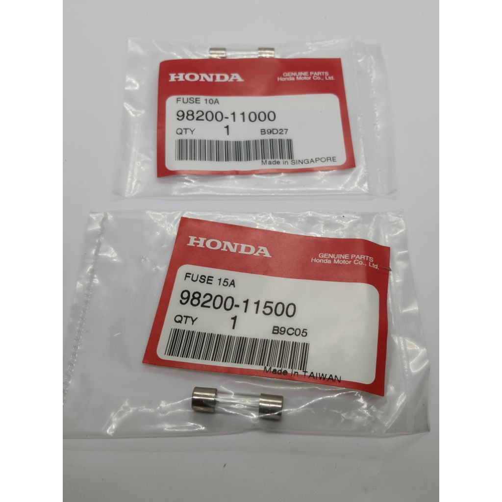 ฟิวส์ 10 แอมป์ , 15 แอมป์ฮอนด้า โซนิค125 ไนค์110 รหัส98200-11000,98200-11500 แท้เบิกศูนย์