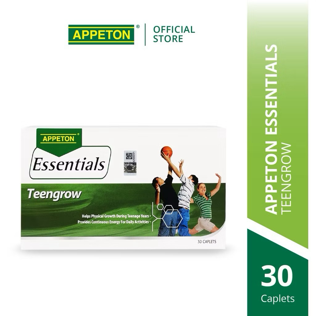 Appeton Essentials Teengrow วิตามินเสริมการเจริญเติบโต วัยรุ่น สูงไว บำรุงร่างกาย 30 เม็ด