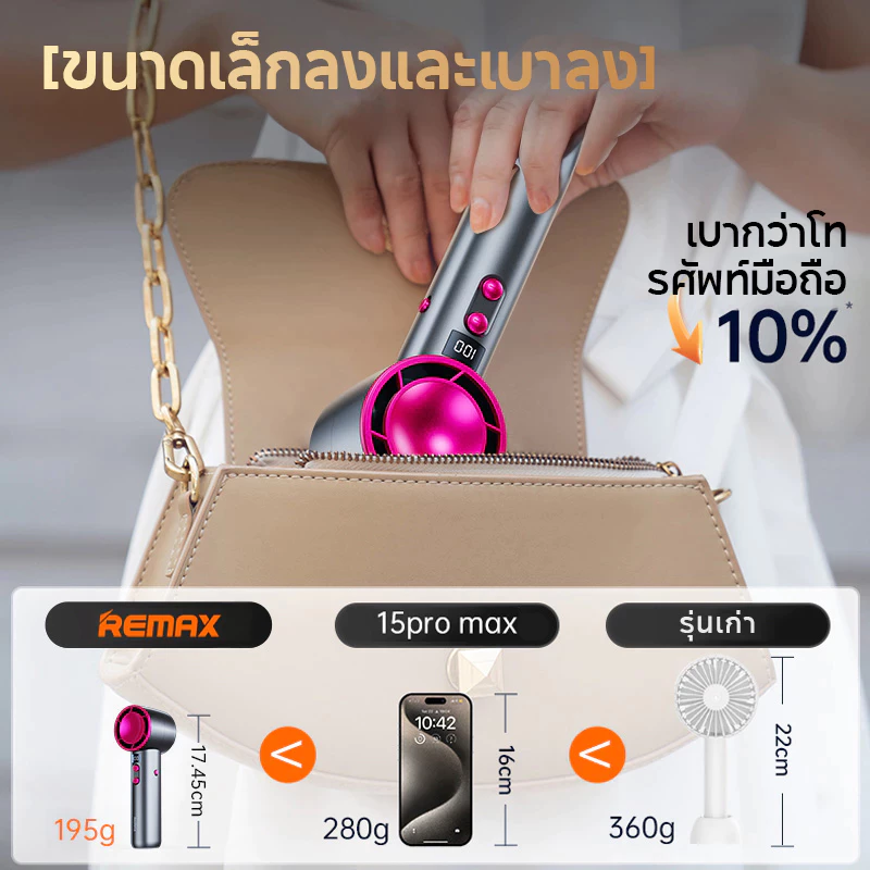REMAX F32 พัดลมพกพา 4000mAh Handheld Fan thumbnail 6