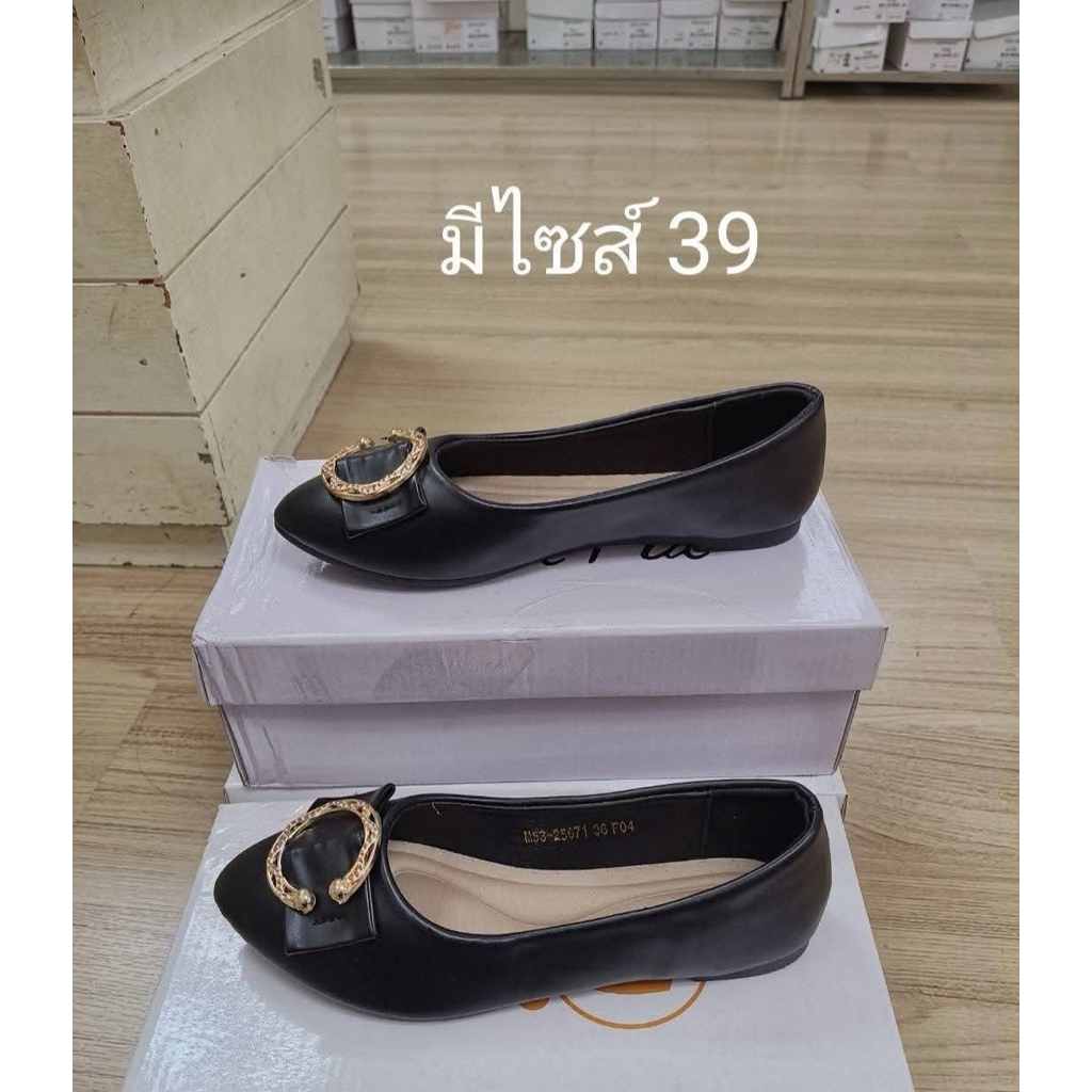 Maria Pia รองเท้าคัทชู สีดำ มือ1 ไซต์39