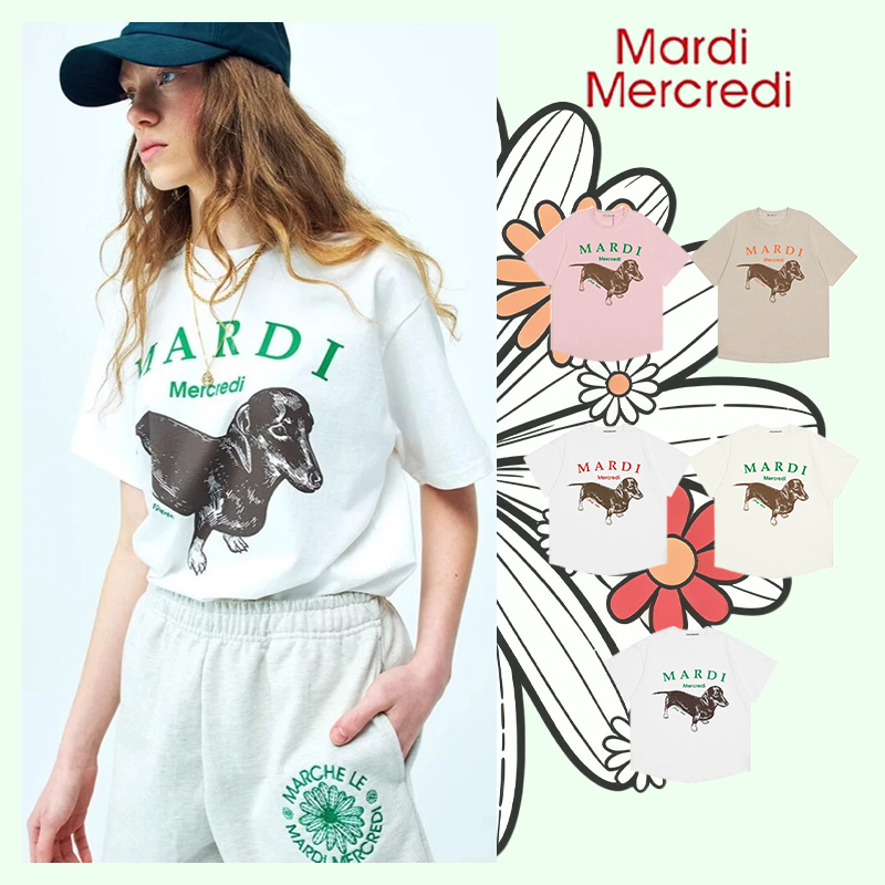 🇰🇷ของแท้ 100%🔥เสื้อยืดผู้หญิงลายสุนัขดัชชุนด์ Mardi Mercedi สวมใส่สบาย สไตล์ลำลอง จัดส่งรวดเร็ว ราคาถูก Shopee Lazada
