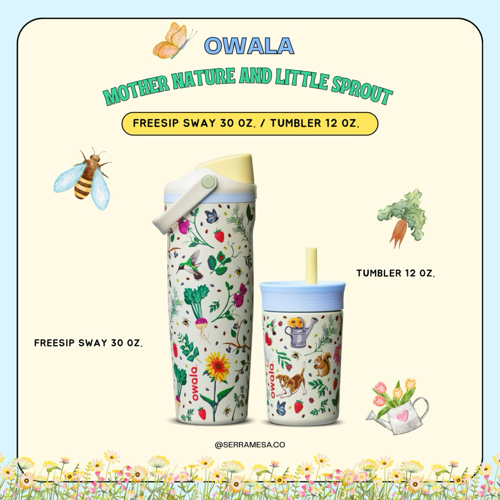 พร้อมส่ง🐝 owala คอลเลคชั่น Mother Nature & Little sprout น่ารักมากๆ sway 30 oz. / tumbler 12 oz.ห้ามพลาด 🥕