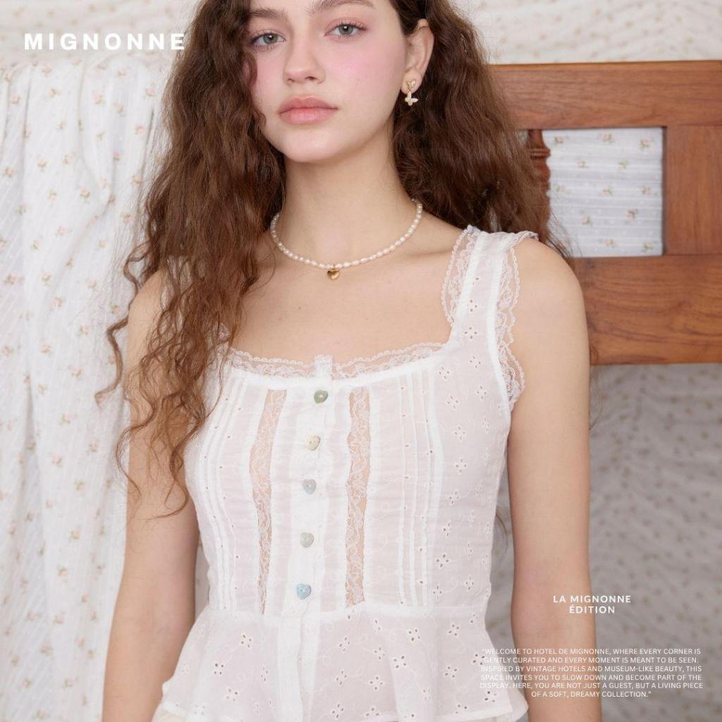 La Mignonne (S-M) Ivy Lace Top เสื้อใส่เที่ยว เสื้อลูกไม้ที่ทุกคนต้องทีติดตู้ แมทช์กับอะไรก็เข้าหมด ใส่สบาย ไม่ร้อน