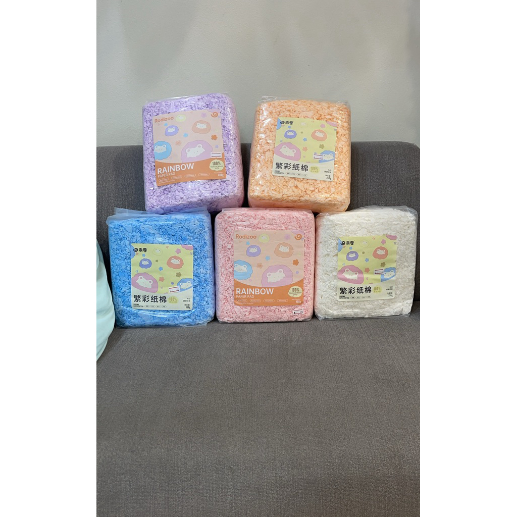 GUAIJUAN Rodizoo รองกรงสีน่ารัก รองกรงกระดาษ สำหรับแฮมสเตอร์และสัตว์เล็ก ฝุ่นน้อย นุ่มมาก ทำรังได้ดี ซับน้ำ ซับกลิ่น ราคา ถูกที่สุด ดีลบีเคเค