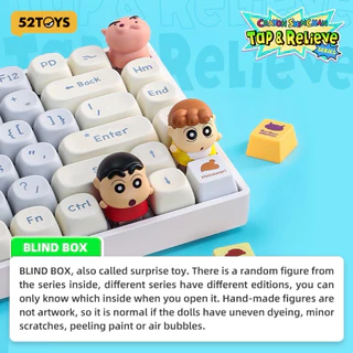 52TOYS Keycap Crayon Shin-chan Tap & Relieve Series Blind Box Figure Toy คีย์แคปชินจัง (พร้อมส่งในไทย 🇹🇭）
