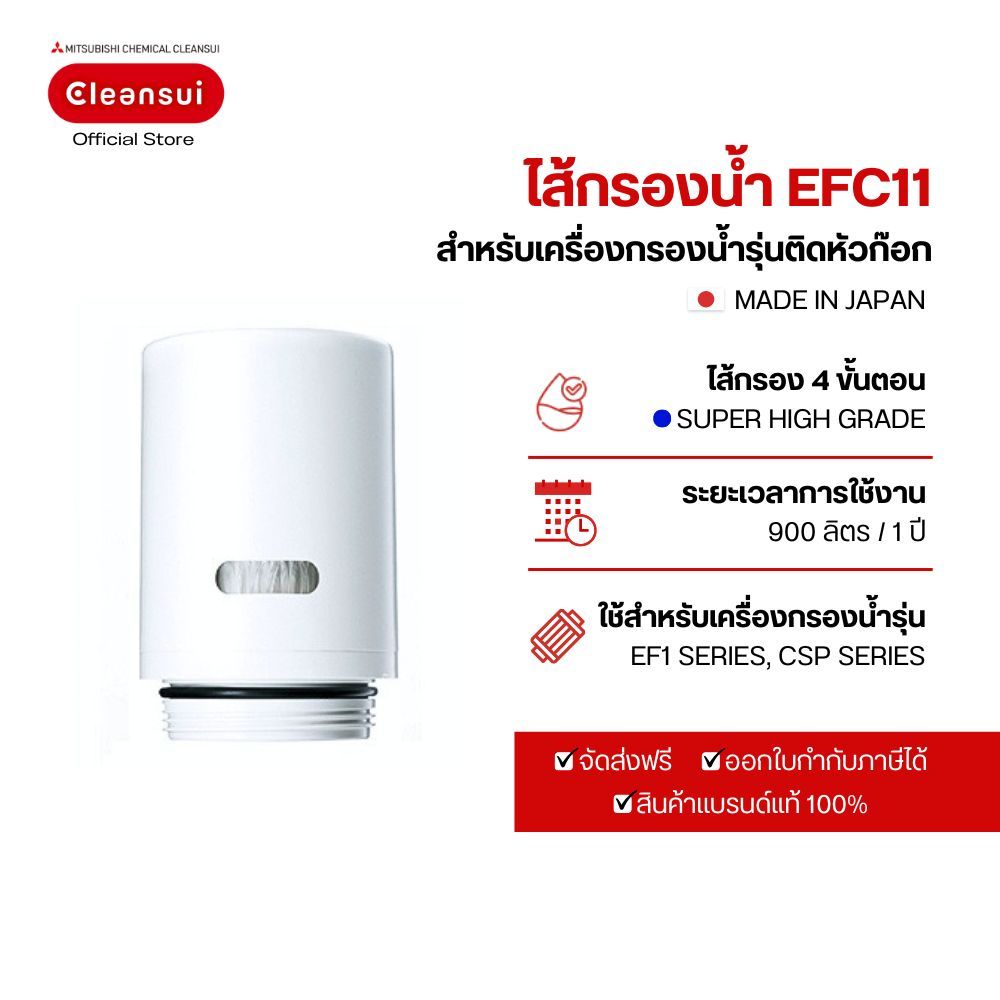 New ไส้กรอง Mitsubishi Cleansui รุ่น EFC11 ล็อตใหม่ 17+2  (HGC9E-S) มาตราฐาน NSF