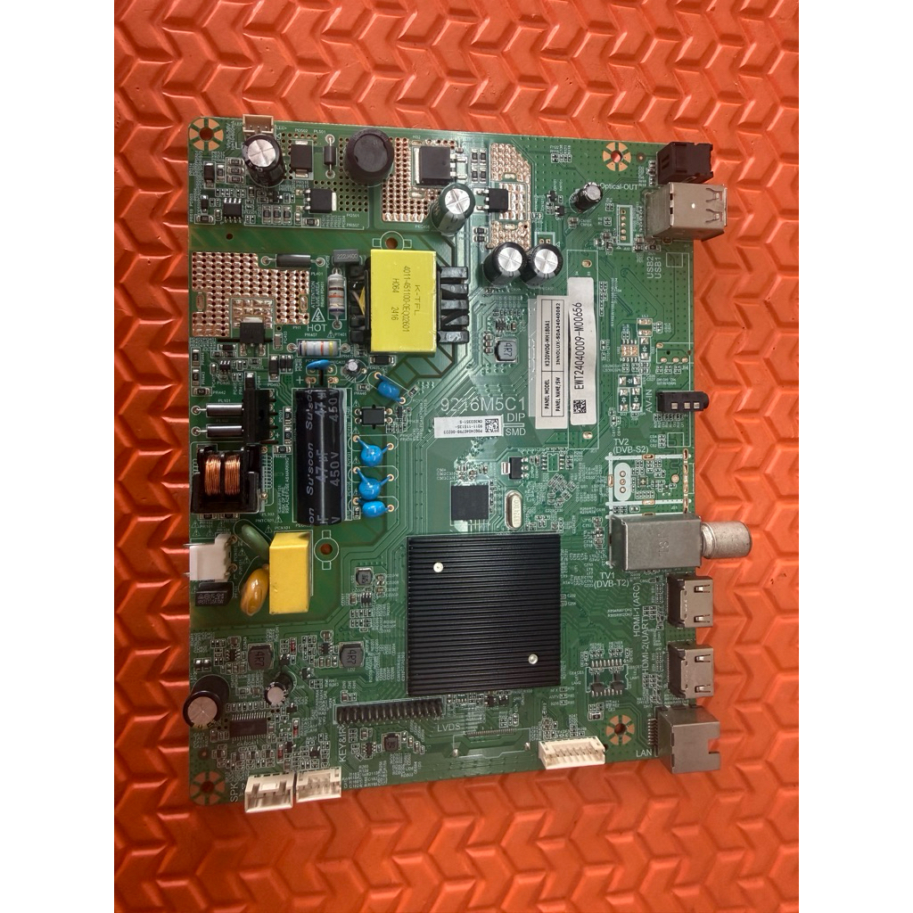 เมนบอร์ดทีวี ACONATIC รุ่น 32HS410AN พาสบอร์ด 9216M5C1 เวอร์ชั่นแพเสียบ