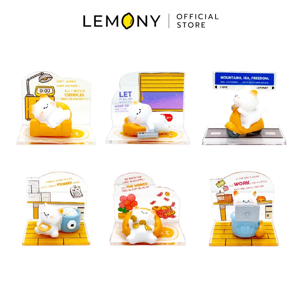 LEMONY กล่องจุ่ม Little Cat's working diary