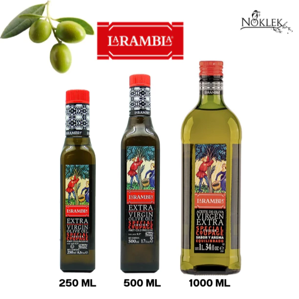 Larambla Extravirginoliveoil น้ำมันมะกอก สำหรับทานสด ราดบนสลัดมีสามขนาดให้เลือกสินค้านำเข้าจากเสปน