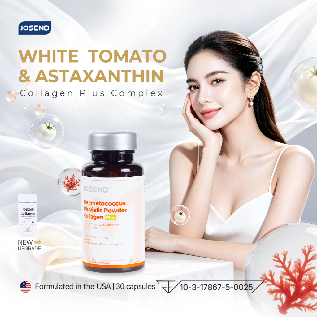 JOSEND สูตรผิวขาวใส ไล่จุดด่างดำ | คอลลาเจน กลูต้าไธโอน & White Tomato | บำรุงผิวให้ขาวกระจ่างจากภายใน
