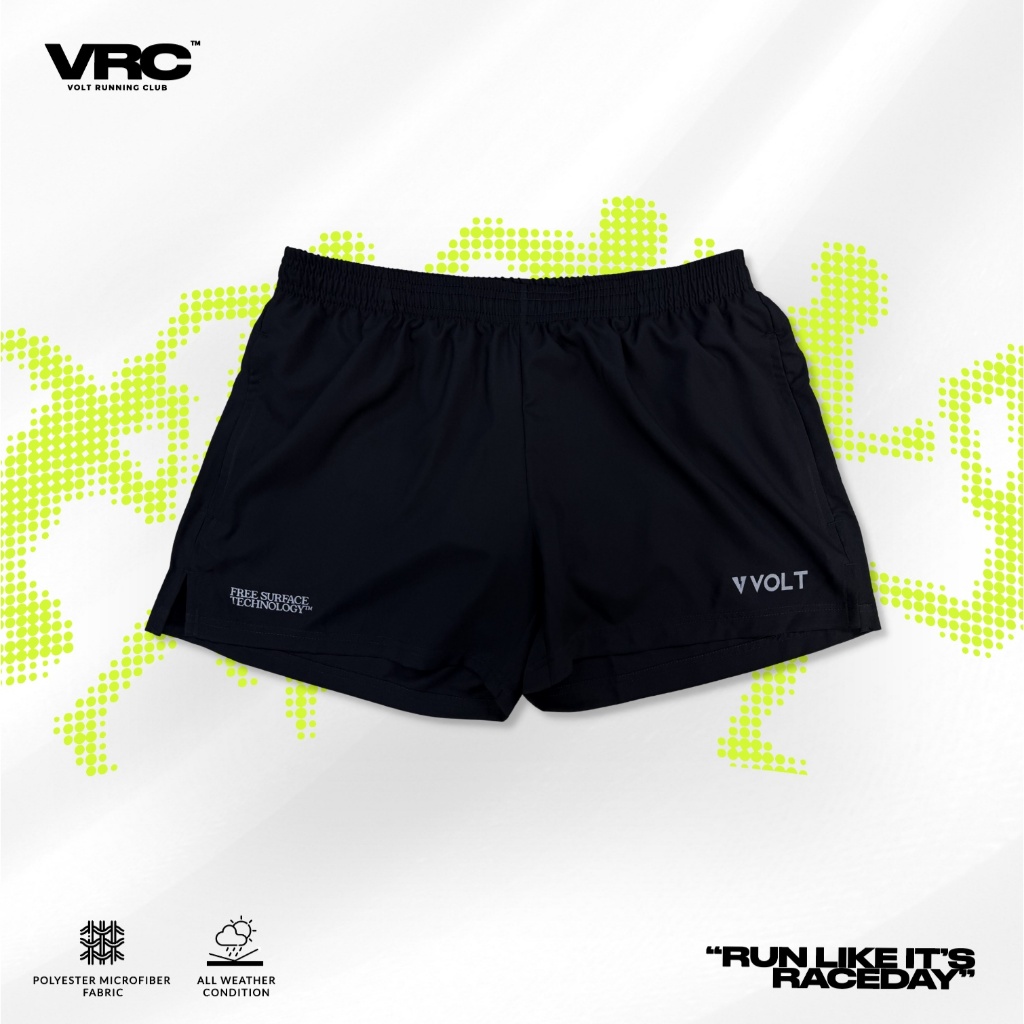 VOLT กางเกงวิ่ง ขาสั้น ออกกำลังกาย สีดำ AXIS 006 FST RUNNING SHORTS BLACK